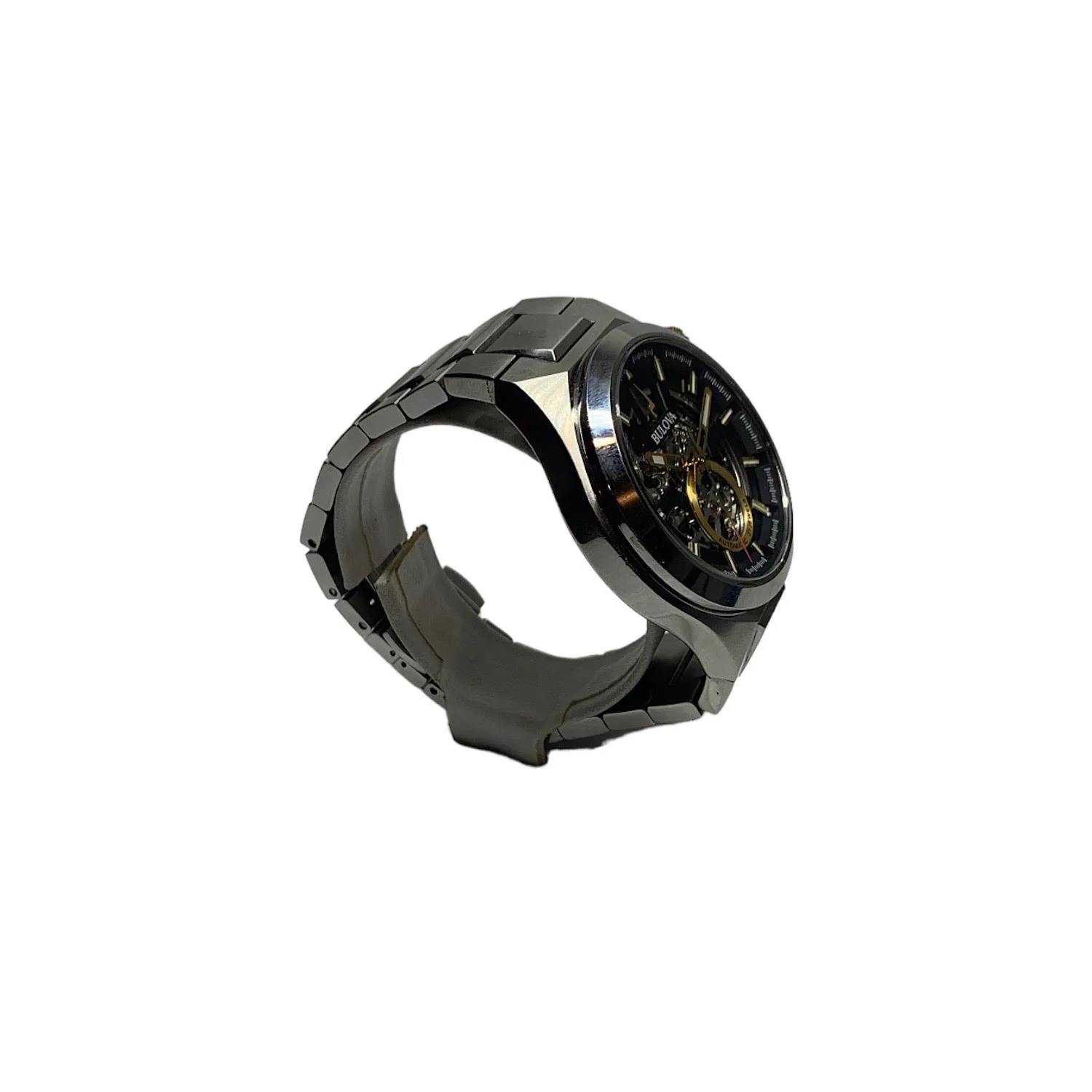 Bulova Maquina Black Skeleton Dial Automatic Men's Watch - 98A224