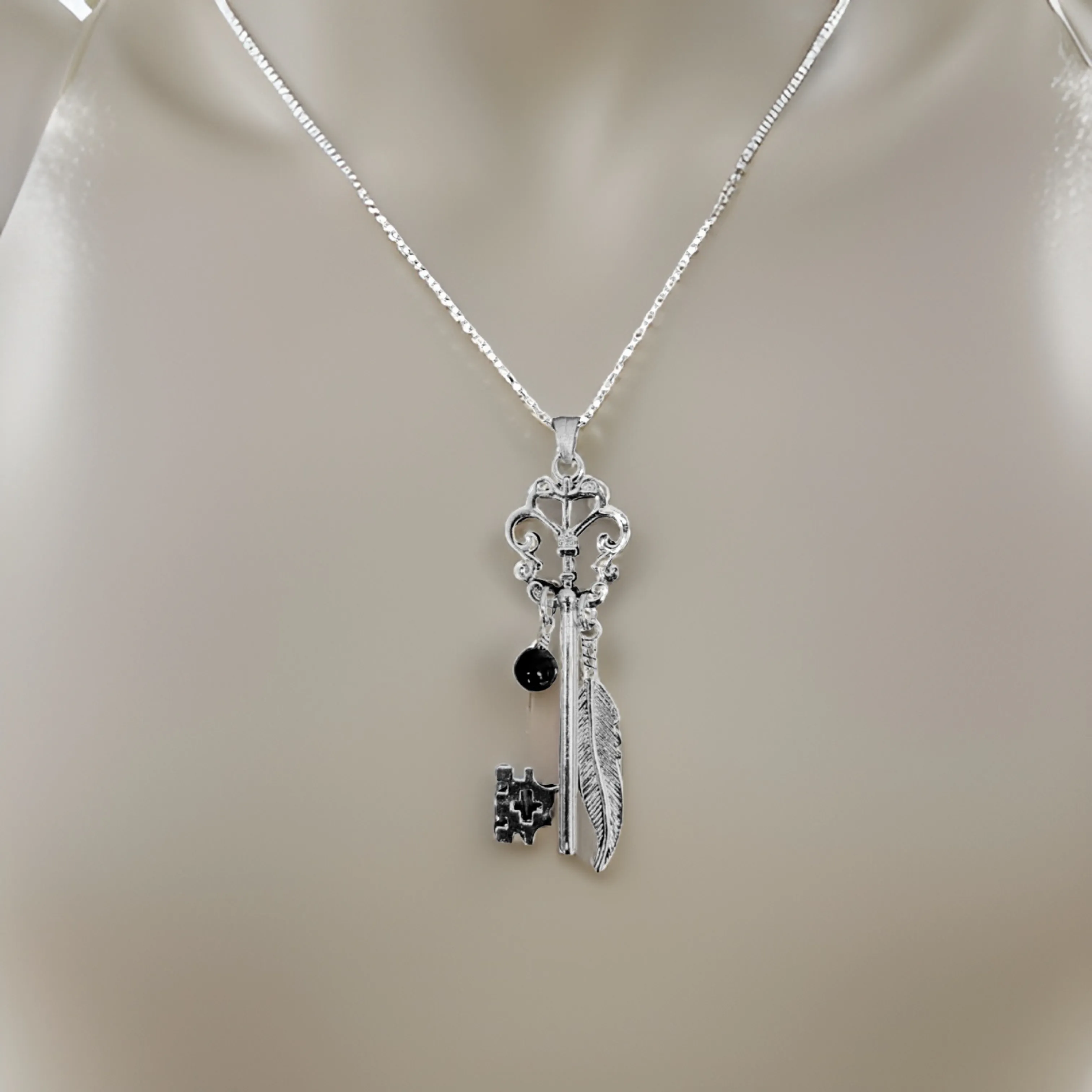 Butterfly Skeleton Key Necklace by The Urban Charm