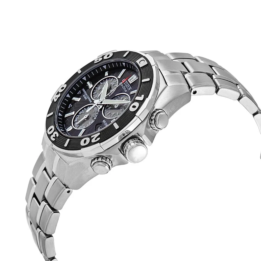 Citizen Signature Perpetual Calendar Eco-Drive Chronograph Black Dial Men's Watch BL5440-58E