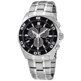 Citizen Signature Perpetual Calendar Eco-Drive Chronograph Black Dial Men's Watch BL5440-58E