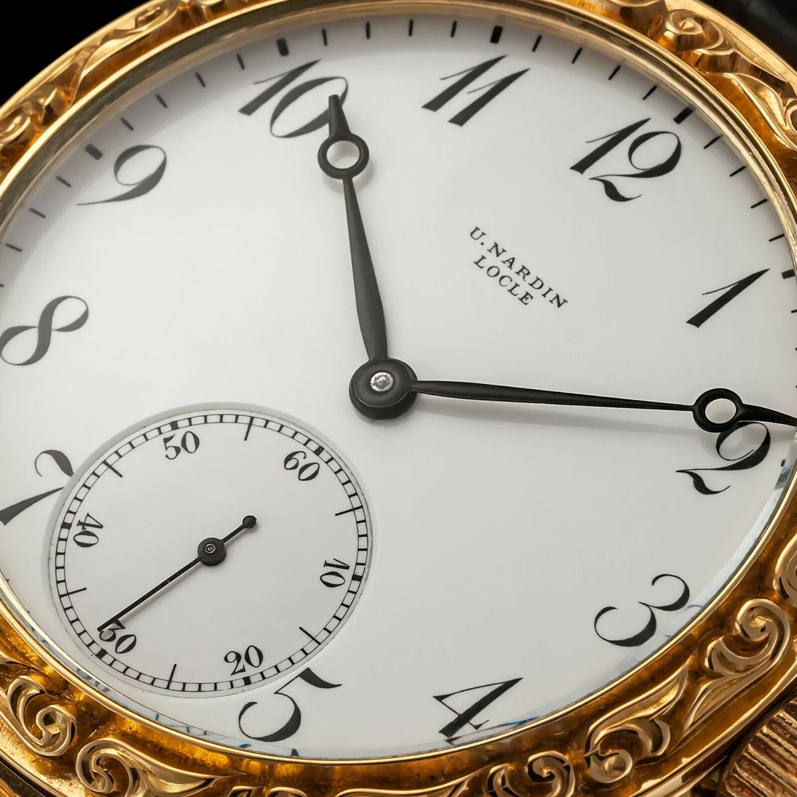 CLASSIC Men's Wristwatch fits Vintage ULYSSE NARDIN Movement & Original Enamel Dial