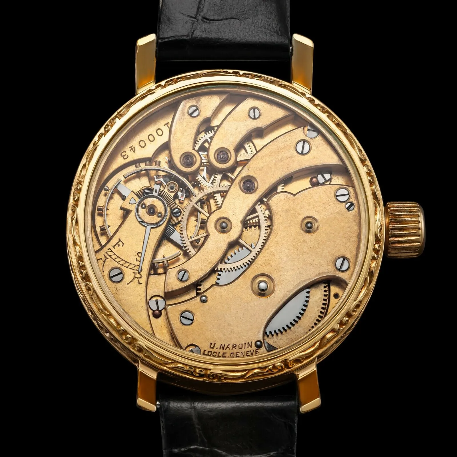CLASSIC Men's Wristwatch fits Vintage ULYSSE NARDIN Movement & Original Enamel Dial