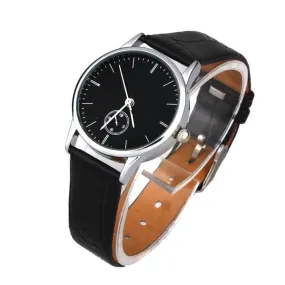 Classic Quartz Electronic Analog Leather Strip Wrist Watch