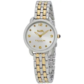 Coach Delancey Slim Silver Dial Ladies Two Tone Watch 14502784