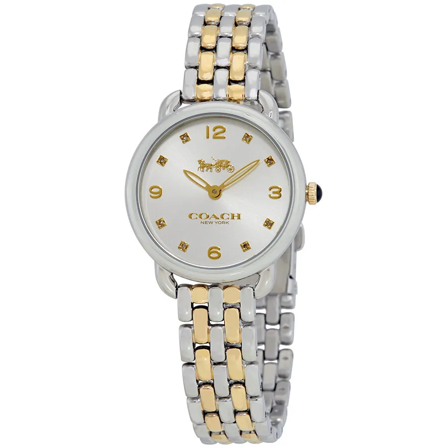Coach Delancey Slim Silver Dial Ladies Two Tone Watch 14502784