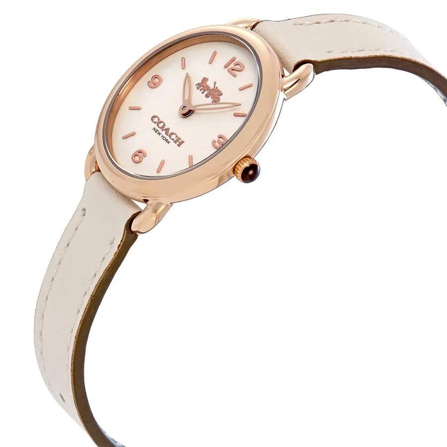 Coach Delancey Slim White Dial White Leather Ladies Watch 14502790