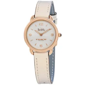 Coach Delancey Slim White Dial White Leather Ladies Watch 14502790