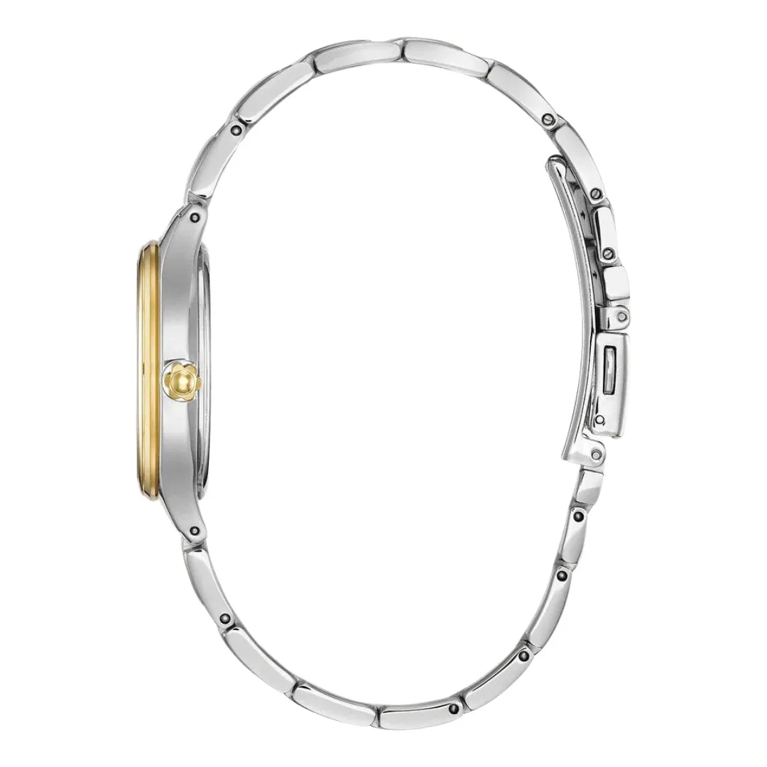 Corso Two-Tone Stainless Steel Watch with Silver-White Dial with Diamond Accents by Citizen