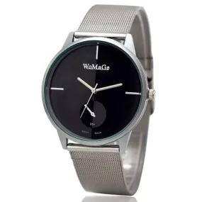 Creative Men Casual Classic Stainless Steel Mesh Wrist Watch