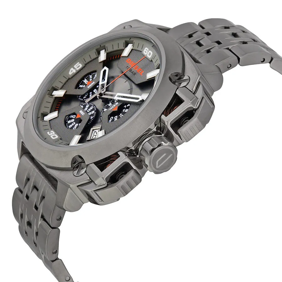 Diesel BAMF Chronograph Grey Dial Grey Ion-plated Men's Watch DZ7344