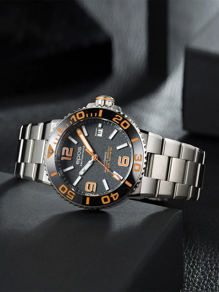EPOS Men Watch Luxury Business Quartz Watches Stainless Stain Strap Sport Chronograph Men&#39;s Wristwatch Waterproof Luminous