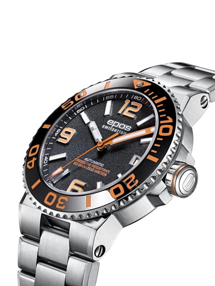EPOS Men Watch Luxury Business Quartz Watches Stainless Stain Strap Sport Chronograph Men&#39;s Wristwatch Waterproof Luminous