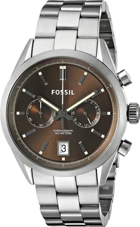 Fossil Del Rey Smoke Stainless Steel Brown Dial Men's Watch CH2992