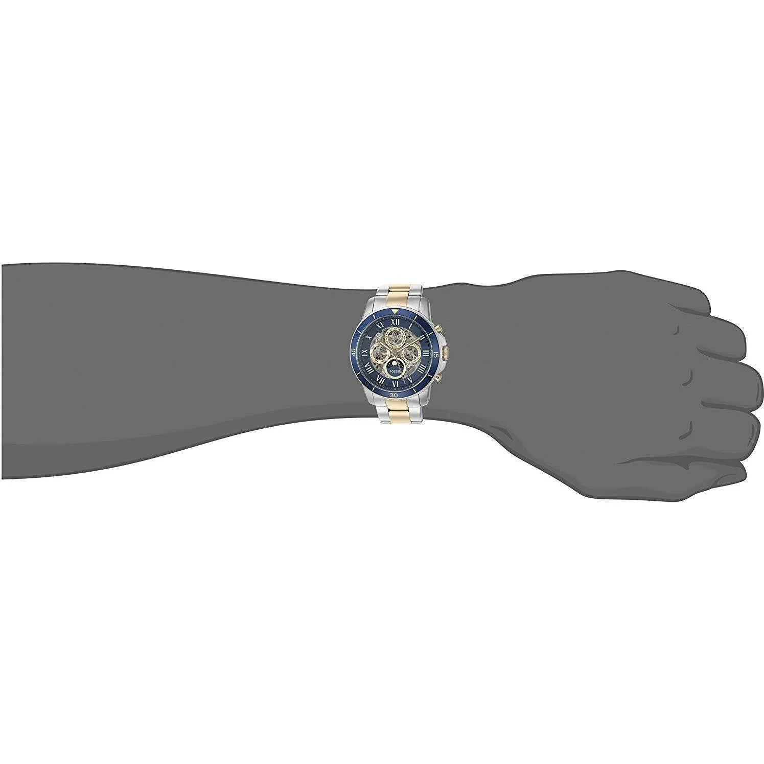 Fossil Grant Silver Stainless-Steel Automatic Men's Watch ME3141