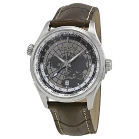 Hamilton Jazzmaster GMT World Map Dial Leather Men's Watch H32605581