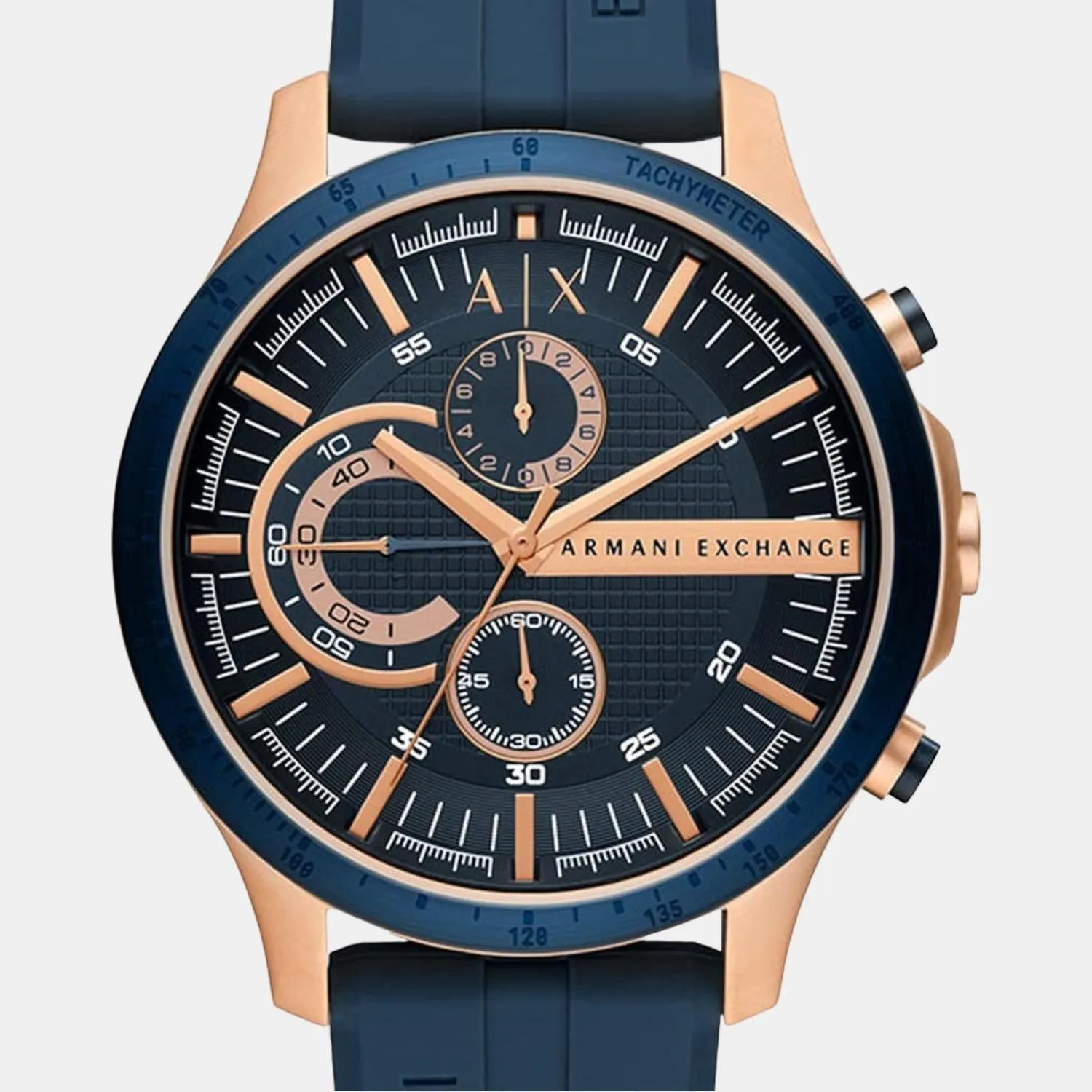 Hampton Men's Blue Chronograph Silicon Watch AX2440