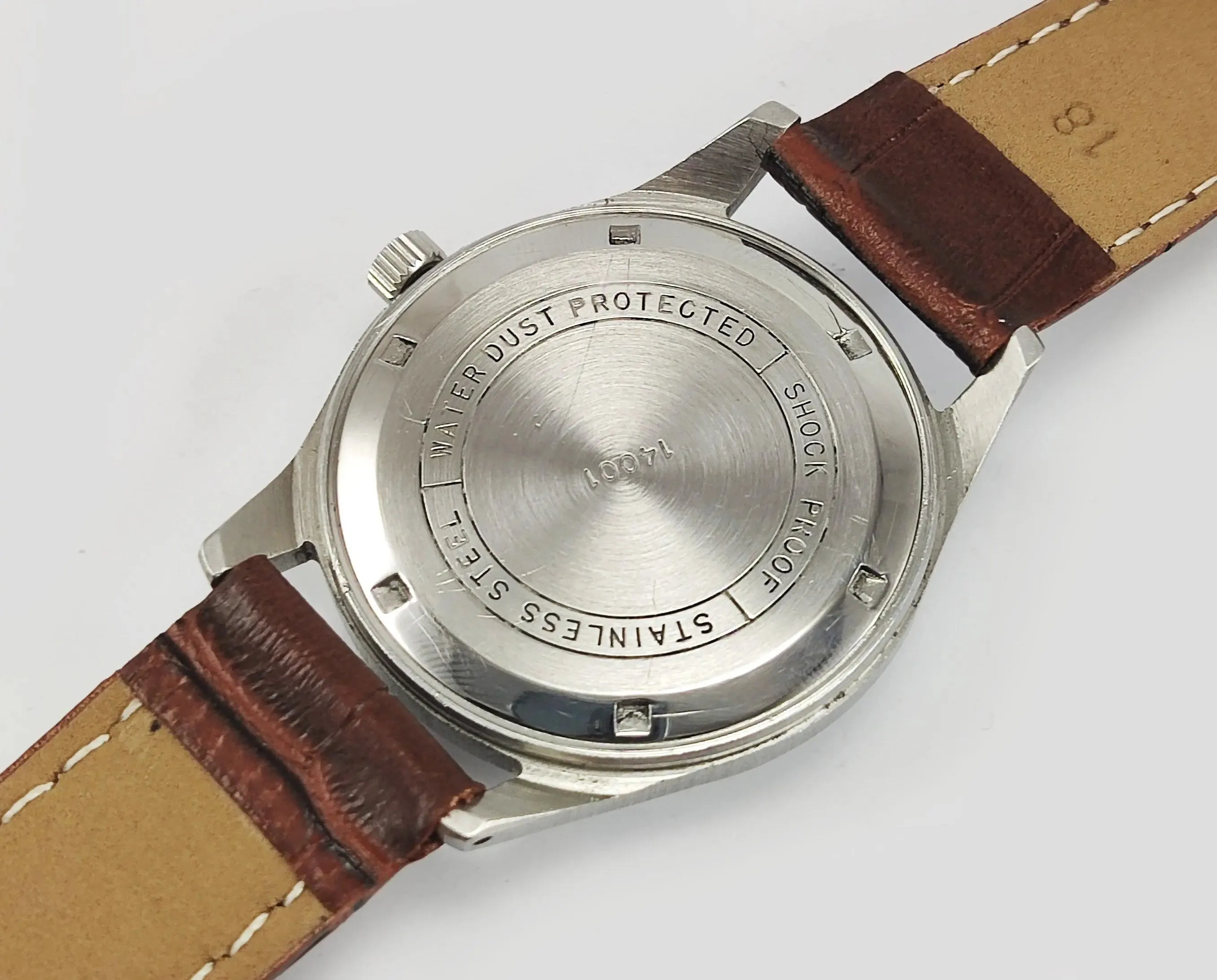HMT Janata Para Shock 17 Jewels Radium Hands Urdu White Dial Mechanical Hand winding Men's Wrist Watch