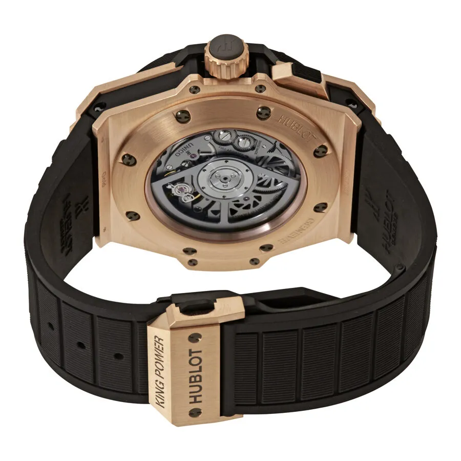 Hublot Big Bang King Power Unico GMT King Gold Black Rubber Men's Watch 771.OM.1170.RX