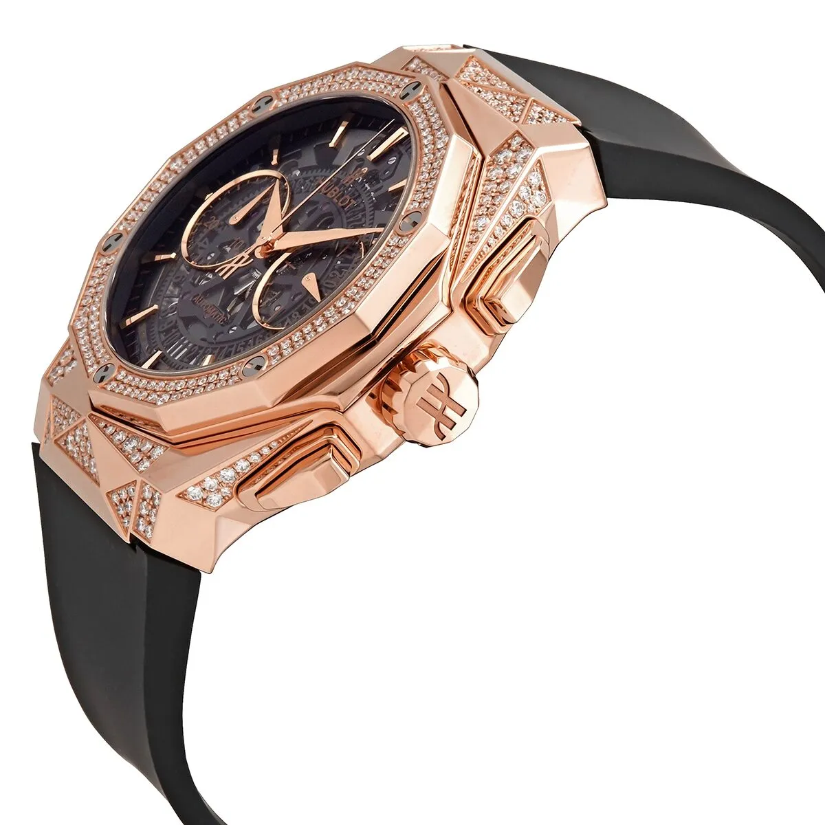 Hublot Classic Fusion Orlinksi Chronograph Automatic Diamond Black Dial Men's Watch 525.OX.0180.RX.1804.ORL19