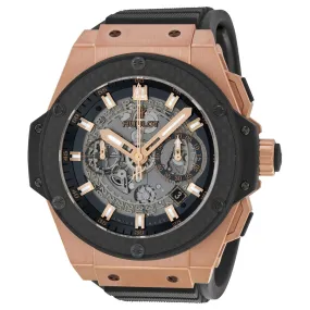 Hublot King Power Unico Black Dial Rose Gold Automatic Men's Watch 701OQ0180RX 701.OQ.0180.RX