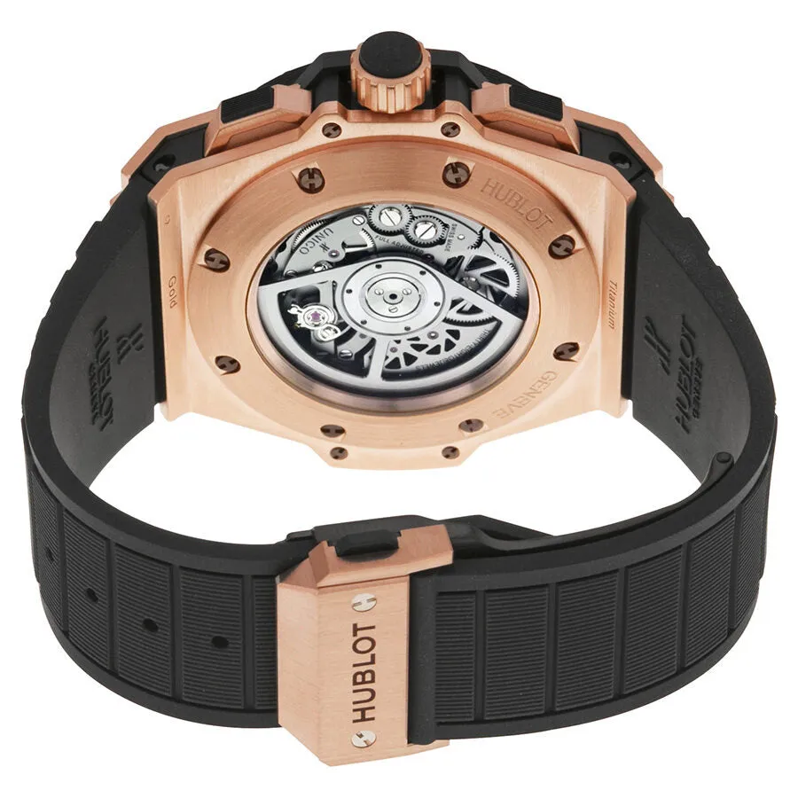 Hublot King Power Unico Black Dial Rose Gold Automatic Men's Watch 701OQ0180RX 701.OQ.0180.RX