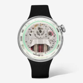 HYT H5 Black Fluid Stainless Steel Manual Wind Men's Watch H02353-A