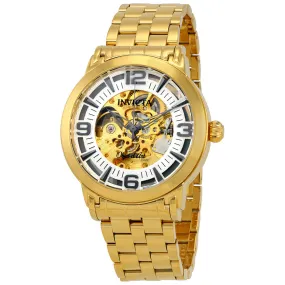 Invicta Objet D Art Automatic Silver Skeleton Dial Men's Watch 22599