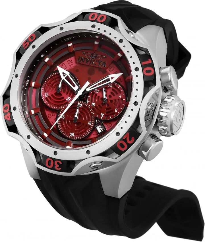Invicta Venom Chronograph Quartz Red Dial Men's Watch 33631