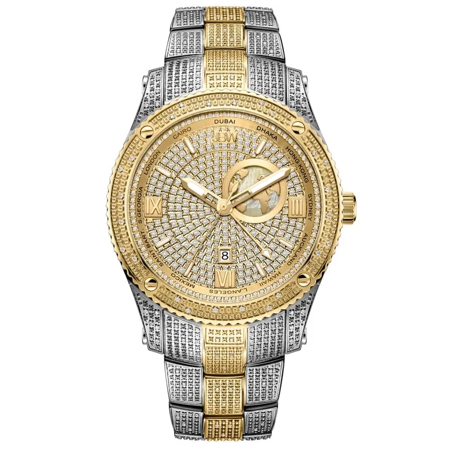 JBW Jet Setter GMT Quartz Men's Diamond Watch J6370D