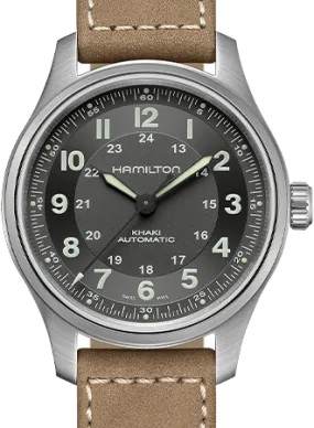 Khaki Field Titanium Auto 42 Silver Ref. H70545550