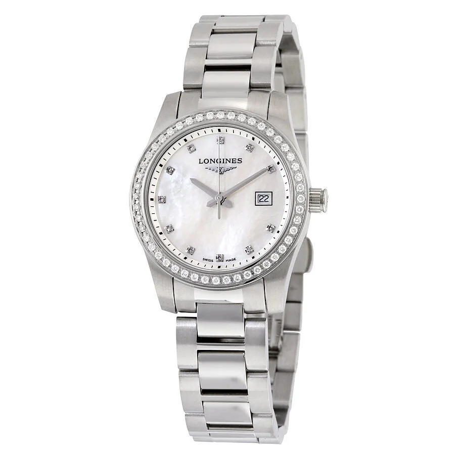 Longines Conquest Mother of Pearl Diamond Dial Ladies Watch L33000876