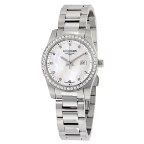 Longines Conquest Mother of Pearl Diamond Dial Ladies Watch L33000876