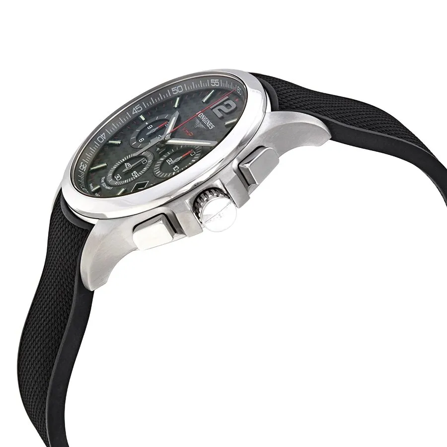 Longines Conquest V.H.P. Perpetual Chronograph Quartz Black Carbon Dial Men's Watch L37174669