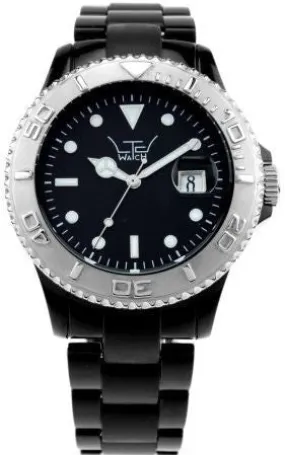 LTD Watches Black With Silver Bezel D