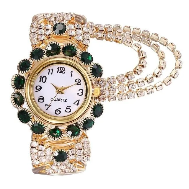Luxury Fashion Women's Rhinestones Relogio Bracelet Wrist Watches