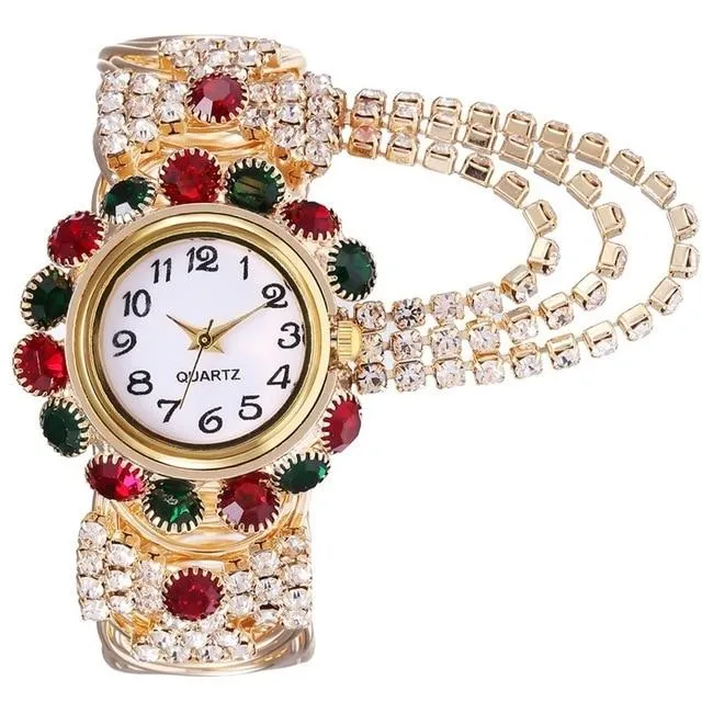 Luxury Fashion Women's Rhinestones Relogio Bracelet Wrist Watches