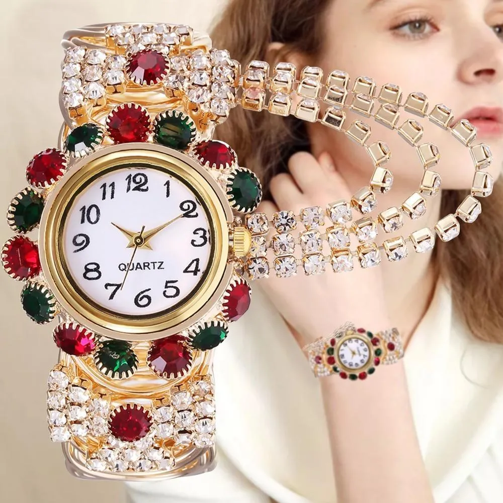 Luxury Fashion Women's Rhinestones Relogio Bracelet Wrist Watches