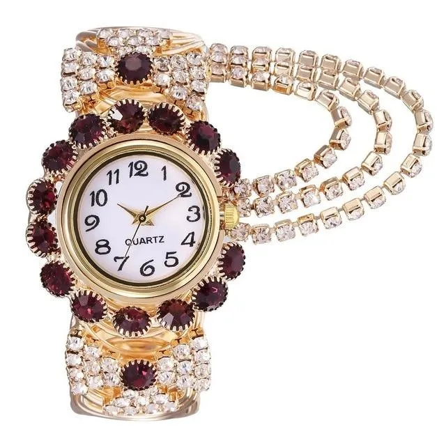 Luxury Fashion Women's Rhinestones Relogio Bracelet Wrist Watches