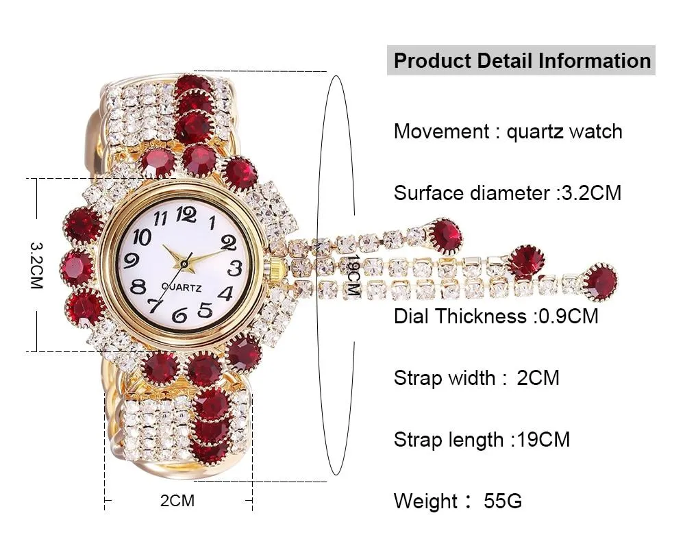 Luxury Fashion Women's Rhinestones Relogio Bracelet Wrist Watches
