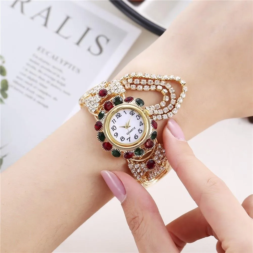 Luxury Fashion Women's Rhinestones Relogio Bracelet Wrist Watches