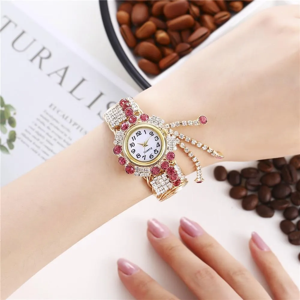 Luxury Fashion Women's Rhinestones Relogio Bracelet Wrist Watches