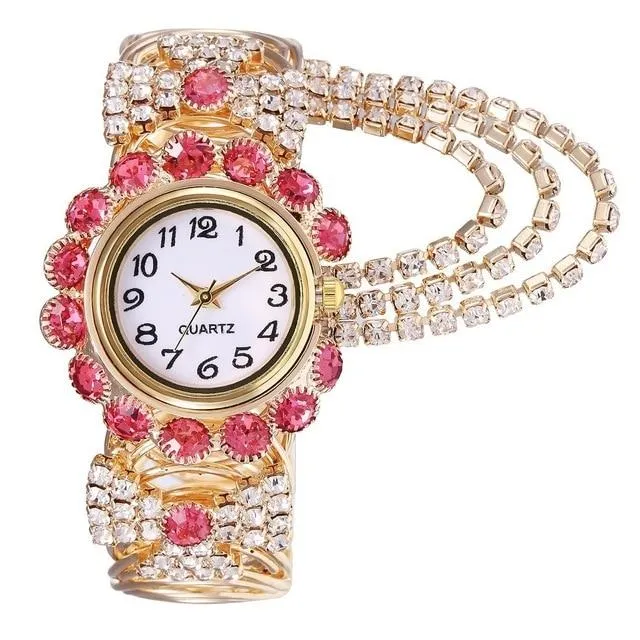 Luxury Fashion Women's Rhinestones Relogio Bracelet Wrist Watches