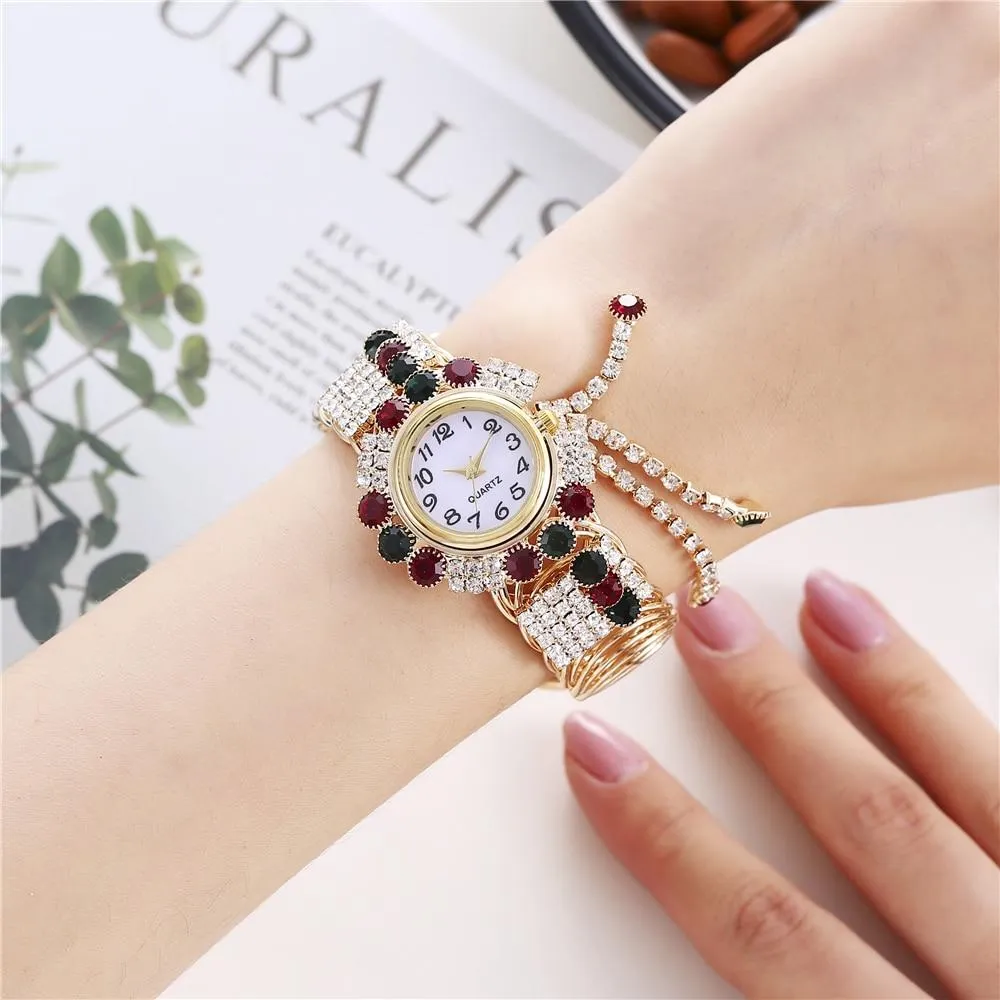 Luxury Fashion Women's Rhinestones Relogio Bracelet Wrist Watches