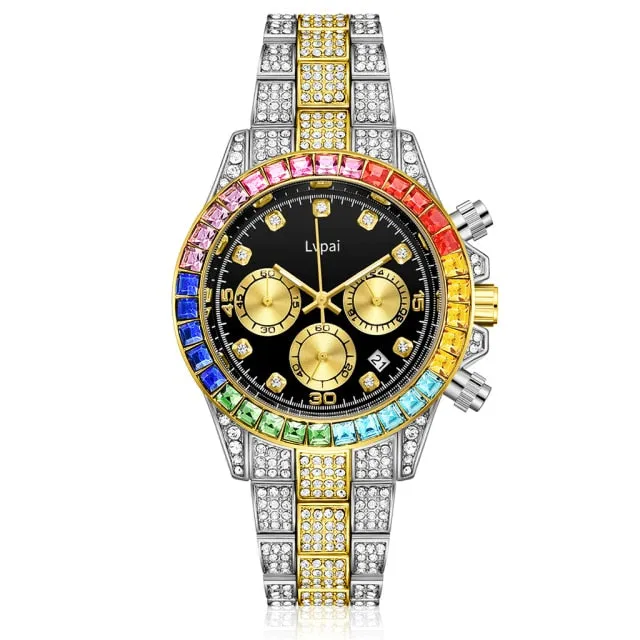 Luxury Rhinestone Women Men Ladies Casual Women Crystal Watches