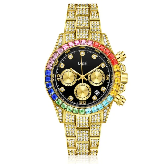 Luxury Rhinestone Women Men Ladies Casual Women Crystal Watches