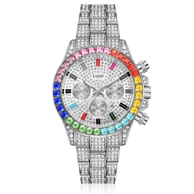 Luxury Rhinestone Women Men Ladies Casual Women Crystal Watches