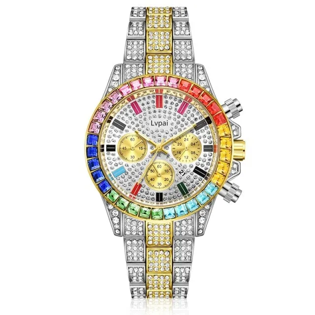 Luxury Rhinestone Women Men Ladies Casual Women Crystal Watches