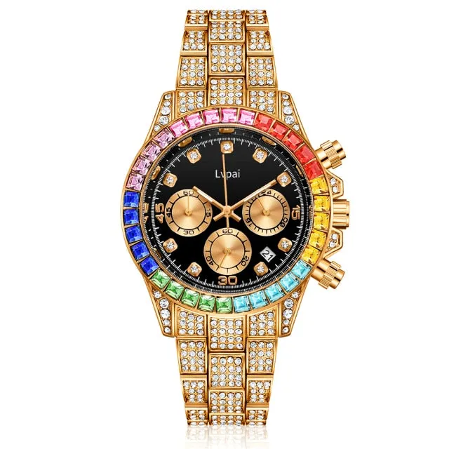 Luxury Rhinestone Women Men Ladies Casual Women Crystal Watches