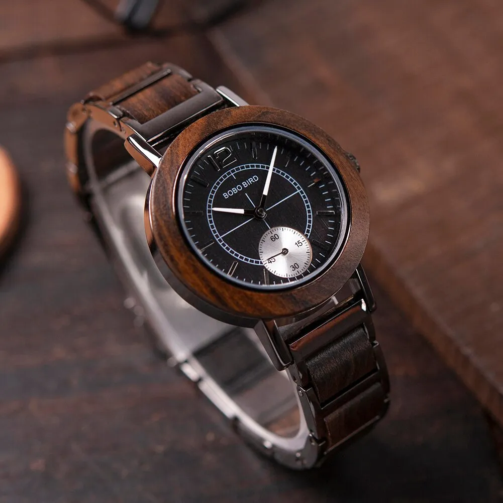 Luxury Wood Watches Men and Women Quartz No Waterproof Wristwatches