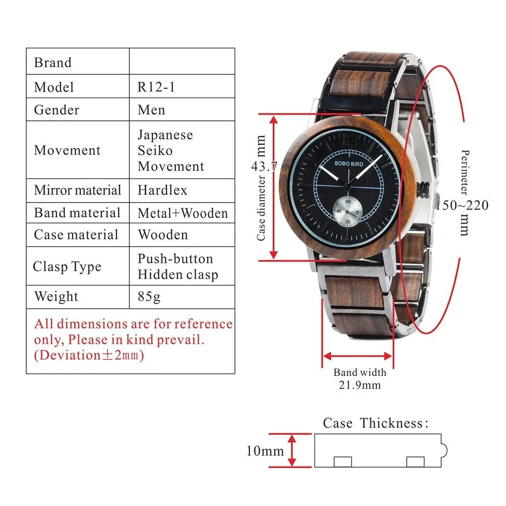 Luxury Wood Watches Men and Women Quartz No Waterproof Wristwatches